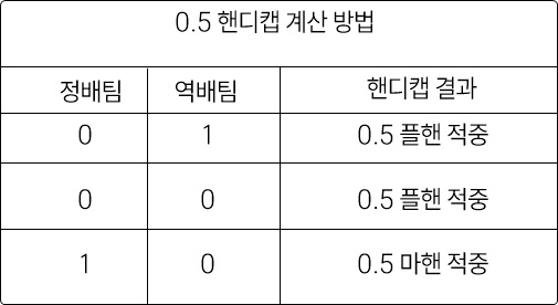 0.5 핸디캡 계산 방법